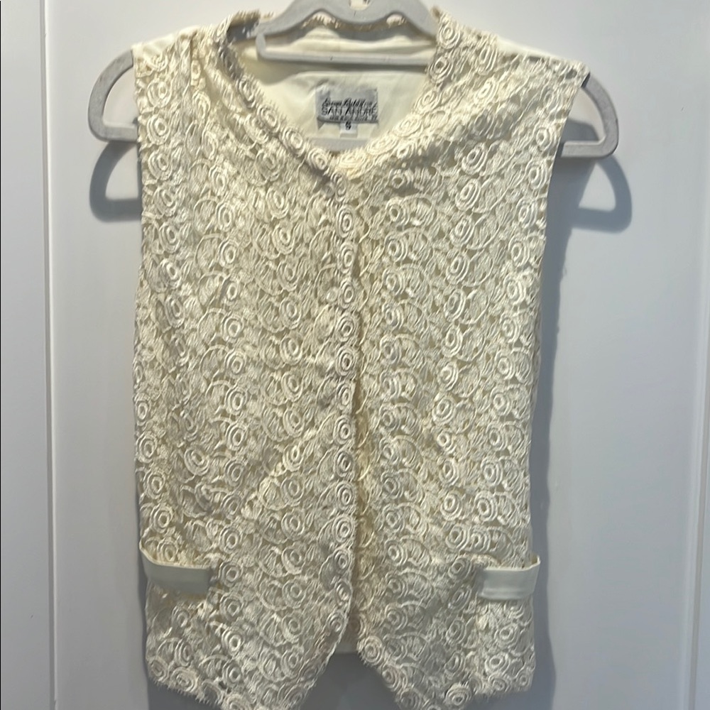 Elegant Cream Lace Women's Top